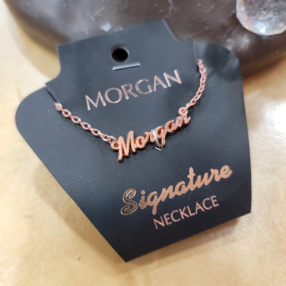 MORGAN Personalized Necklace In Rose Gold